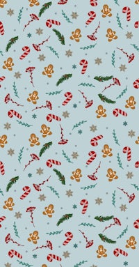 a christmas pattern with candy canes and candy canes