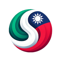 the taiwan flag in a circular shape