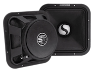 a pair of car speakers with the letter s on them