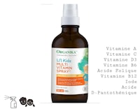 a bottle of organic multi - vitamin spray