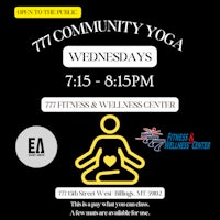 a flyer for a community yoga class