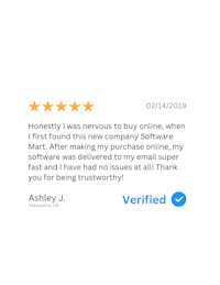 a review of a software with a five star rating