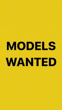 models wanted on a yellow background