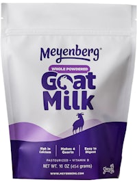 a bag of meyenberg goat milk