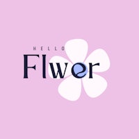 hello flower on a pink background