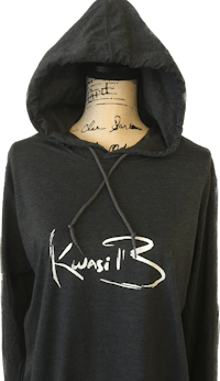 a black hoodie with the word kung fu written on it