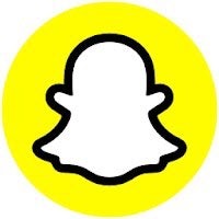 the snapchat logo on a yellow circle
