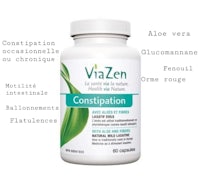 a bottle of vivazen's constipation supplement