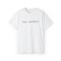 a white t - shirt with the words'puck wannabe'written on it