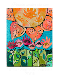 poppies under the sun txt acrylic on canvas $ 200