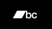 the abc logo on a black background