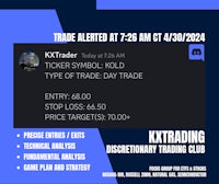 a trade alert for kyttrading