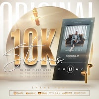 a gold cd with the words 10k in the first week