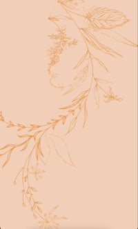 an illustration of a leaf on a beige background