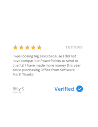 a review of a powerpoint template with a star and a thumbs up