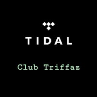 tidal club triffaz logo on a black background