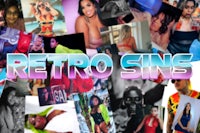 a collage of photos with the words retro sins