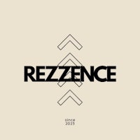 the logo for rezence on a beige background