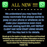 a whatsapp message with the text'all new booking system'