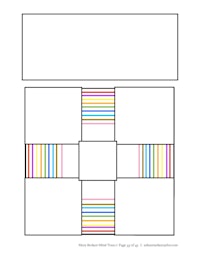 a template with a rainbow colored stripe in the middle