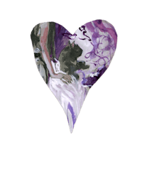 a purple heart on a black background
