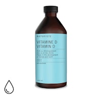 a bottle of vitamin d - iodine on a white background