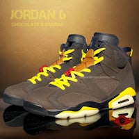 nike jordan 6 'chocolate and yellow'