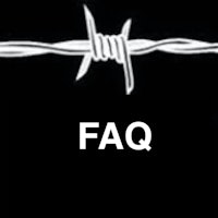 a barbed wire with the word faq on it