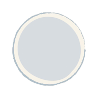 a white circle on a black background