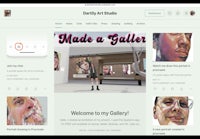 a screen shot of the homepage of the daily art studio