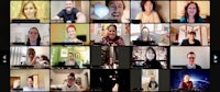 a screen shot of a group of people in a video chat