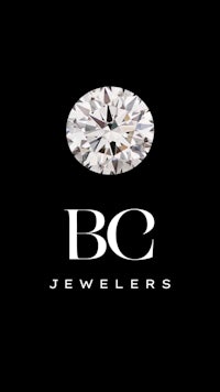 bc jewelers logo on a black background