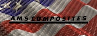 a flag with the words ams composites on it