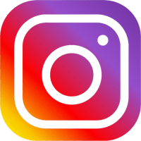 the instagram logo with a rainbow colored background