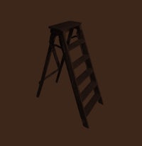 a wooden ladder on a brown background