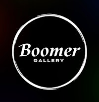 boomer gallery logo on a black background
