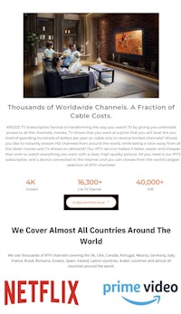 thousands of worldwide channels a fraction of a cable box