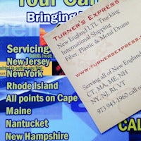 a business card with the words turk's express on it