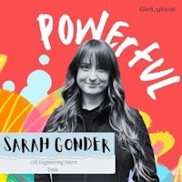sarah gondder on the cover of a magazine with the words powerful