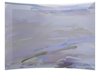a painting of a blue and purple sky on a glass plate