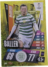 a soccer card with a celtic player on it