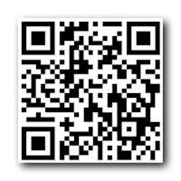 a qr code on a black background