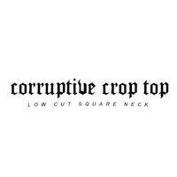 corruptive crop top low cut square neck