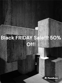 black friday sale 50 % off