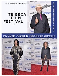 a poster for the tribeca film festival featuring a man and a woman