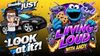 a car and a cookie with the words living loud look at it with andy