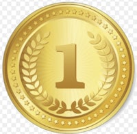 a gold coin with the number one on it, hd png download