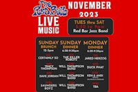 a poster for a live music event in november