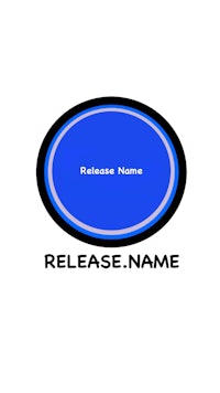 a blue circle with the word release name on it