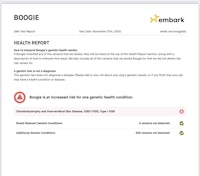 a screenshot of the boogie health report